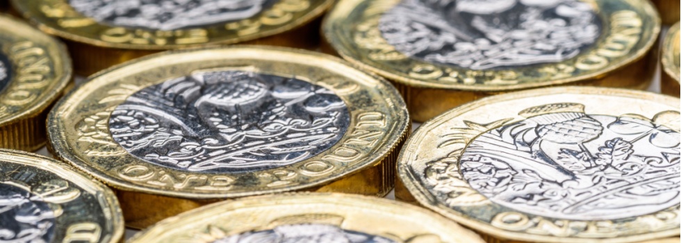 Stack of pound coins