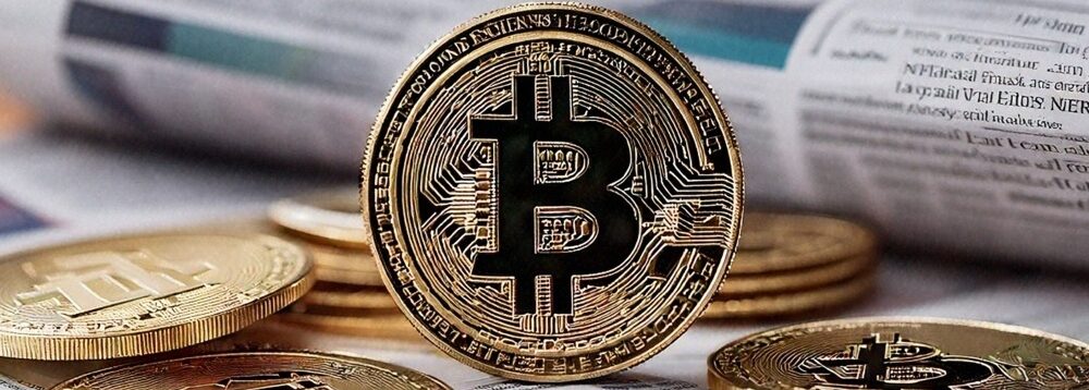 A representation of a physical Bitcoin.