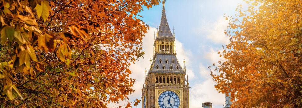 Westminster, London, in autumn.